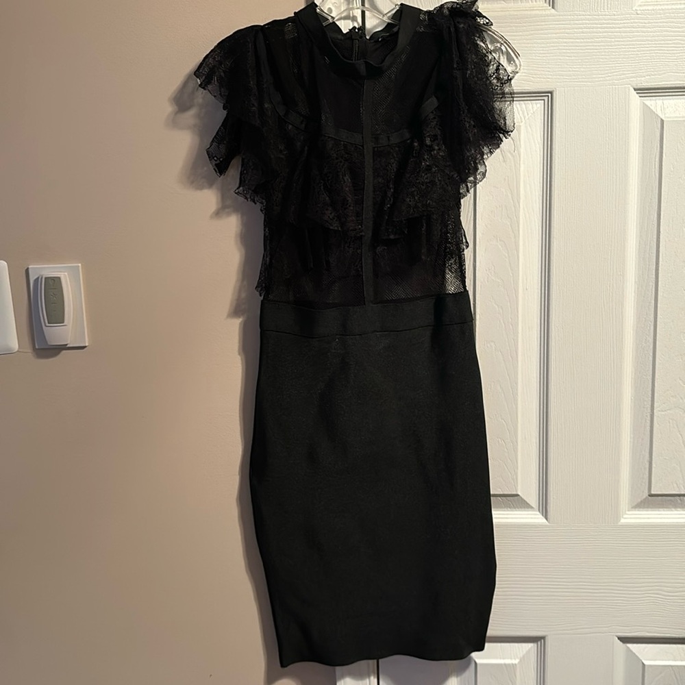 Black lace at the top dress